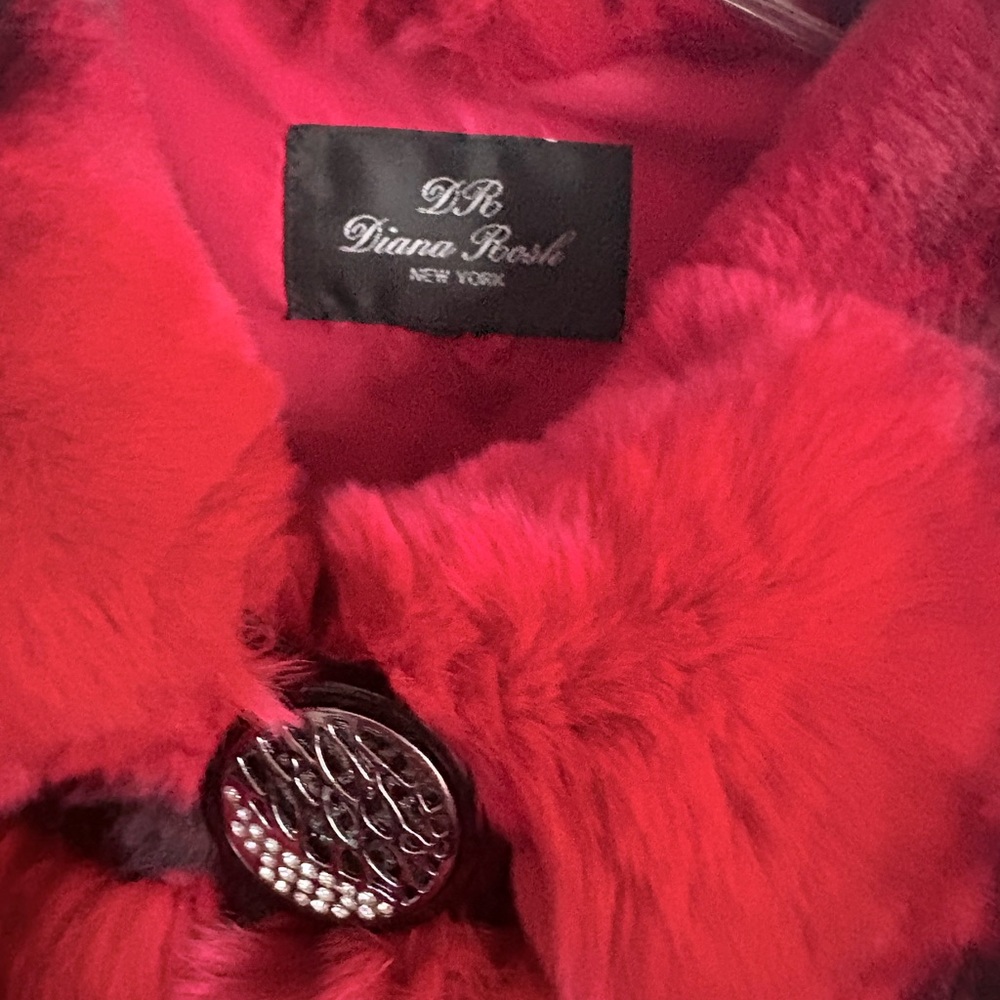 Diana Rosh Rabbit Fur Jacket Extra Small•XS - Picture 3 of 6